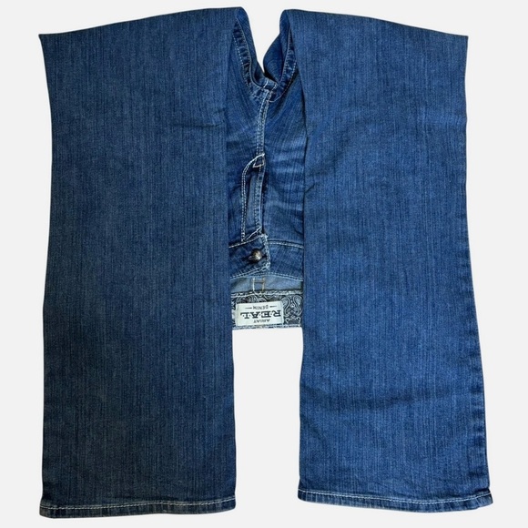 Ariat REAL Jeans Women's 33R Blue Mid Rise Boot Cut Rainstorm Whipstitch Western - Picture 6 of 10